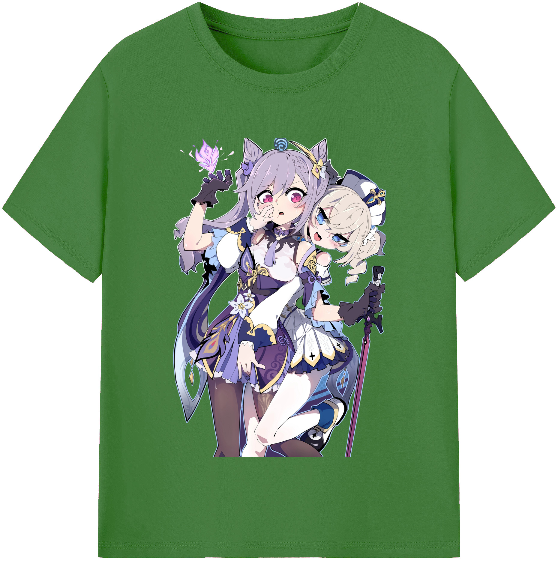 げんし神 刻晴 こくせい genshin Kokusei レディースカジュアルプリントTシャツ（綿100％）